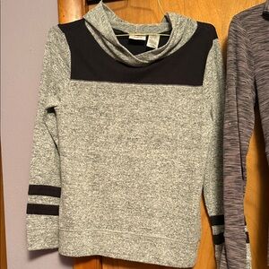 Daytrip Gray and Black Long Sleeve Top